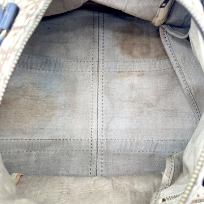Dior Boston Toile Trotter Beige - intérieur ouvert, doublure claire