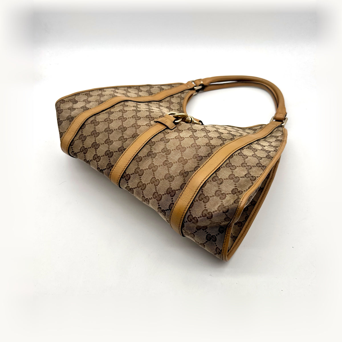 Gucci Jackie Toile GG - vue de dessus inclinée, côté opposé