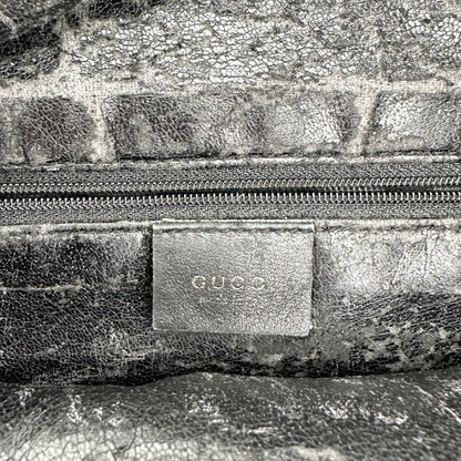 Gucci Bamboo Cuir Noir - détail de l'étiquette intérieure