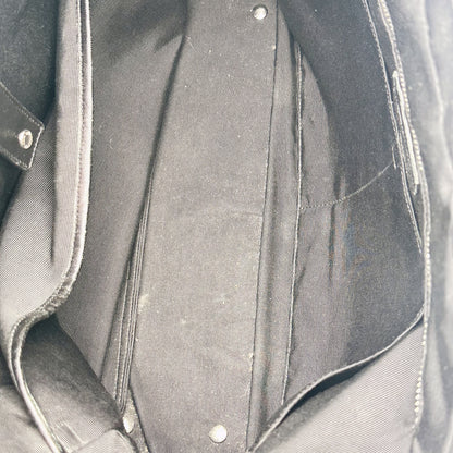 Saint Laurent Porte-documents Cuir Façon Croco Noir - intérieur ouvert, compartiments et doublure grise