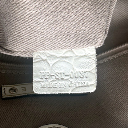 Céline Tote Toile Macadam Écru - détail de l'étiquette intérieure
