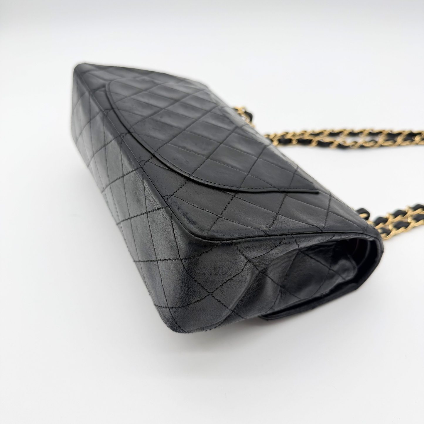 Chanel – Timeless Double Flap 23 cm Cuir Matelassé Noir
