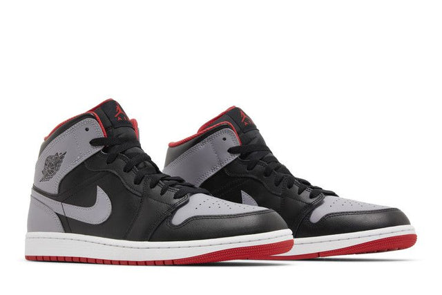 Air Jordan 1 Mid Black Grey Red