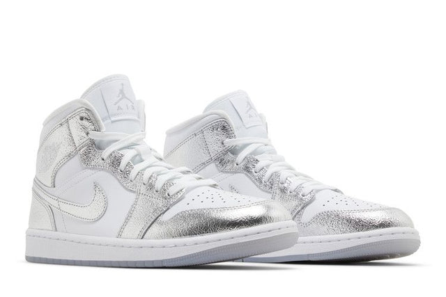 Air Jordan 1 Mid Crinkled Chrome
