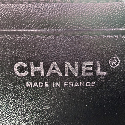 Chanel Mini Timeless carre 17 cuir agneau noir - estampille Chanel Made in France