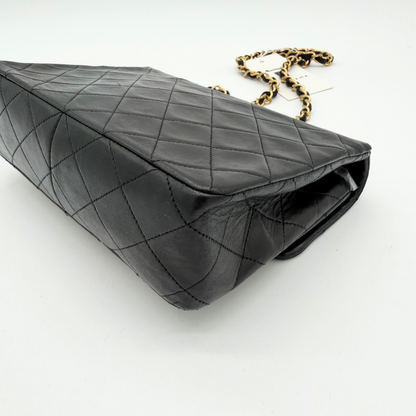 Chanel – Timeless Mini Square Classic Flap Cuir Noir Vintage