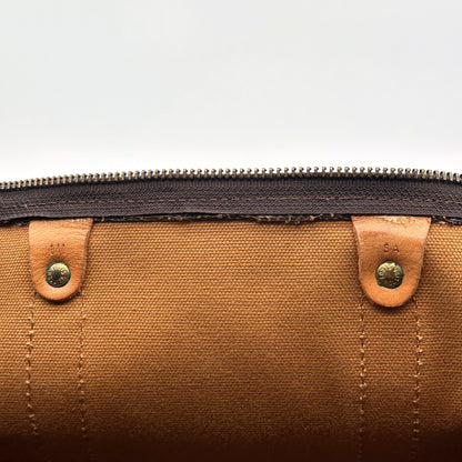 Louis Vuitton Keepall 45 Toile Monogram - détail de l'intérieur et de la fermeture