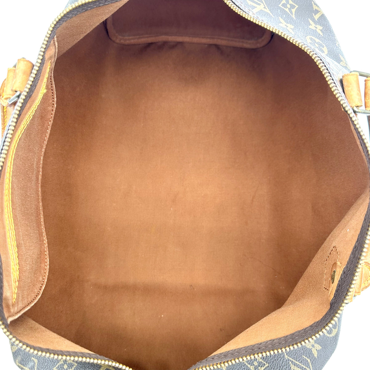 Louis Vuitton Speedy 40 Toile Monogram - intérieur ouvert, doublure marron