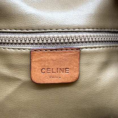 Céline Seau Toile Macadam Beige - détail de l'étiquette de cuir intérieure
