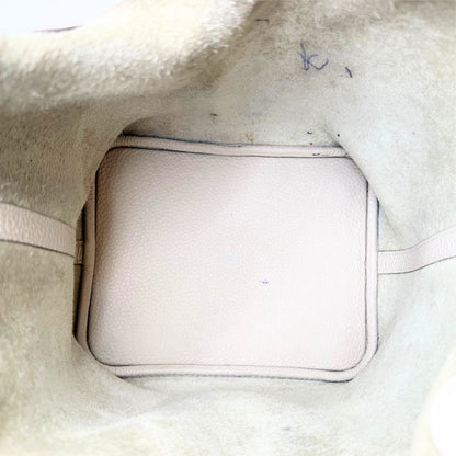 Hermès Picotin 18 cuir grainé crème - intérieur, fond et estampille