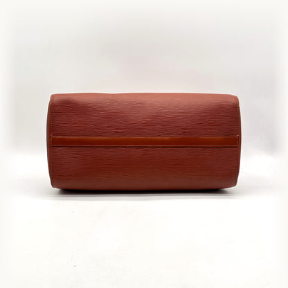 Louis Vuitton Speedy 35 Cuir Épi Terracotta - vue du dessous, fond du sac
