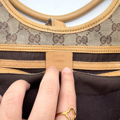 Gucci Jackie Toile GG - étiquette intérieure en cuir