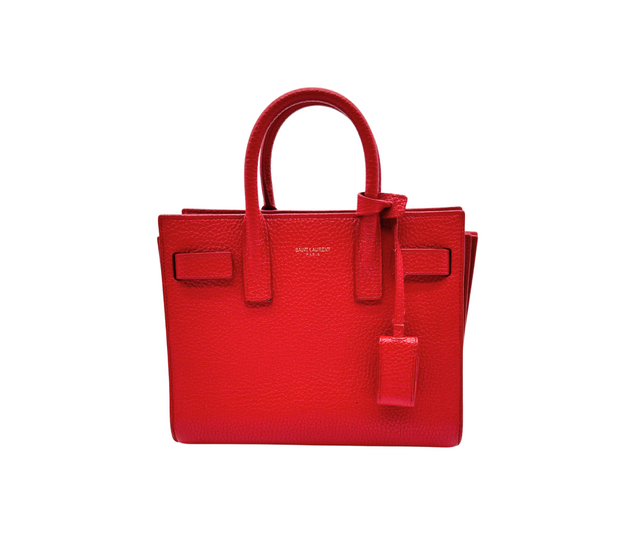 Saint Laurent – Sac de Jour Nano rouge cuir