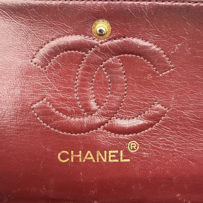 Chanel – Timeless Double Flap 23 cm Cuir Matelassé Noir