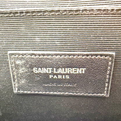 Saint Laurent Sac de Jour Baby cuir grainé blanc cassé - étiquette SAINT LAURENT PARIS made in Italy