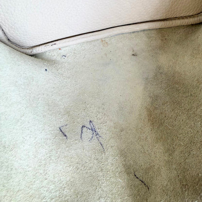 Hermès Picotin 18 cuir grainé crème - intérieur en cuir velours, traces d'encre
