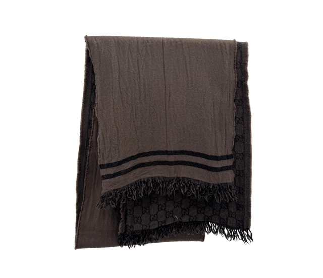 Gucci – Écharpe GG Monogram Laine & Cachemire