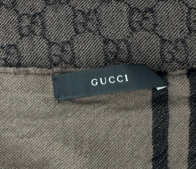 Gucci – Écharpe GG Monogram Laine & Cachemire