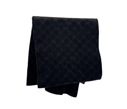 Gucci Écharpe GG Monogram en Laine Noire
