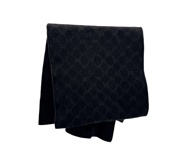 Gucci Écharpe GG Monogram en Laine Noire