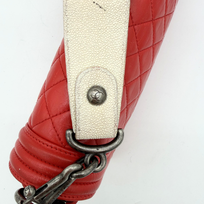Chanel Boy cuir Rouge