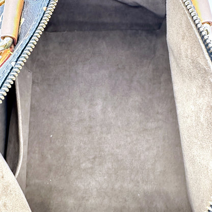 Louis Vuitton Speedy 30 Toile Monogram Multicolore Noir - intérieur ouvert, doublure grise