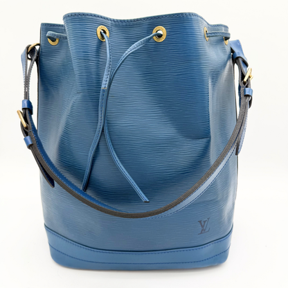 Louis Vuitton Grand Noé cuir Epi bleu