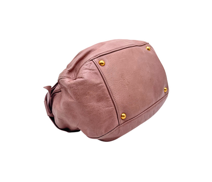 Miu Miu – Sac à main en cuir rose