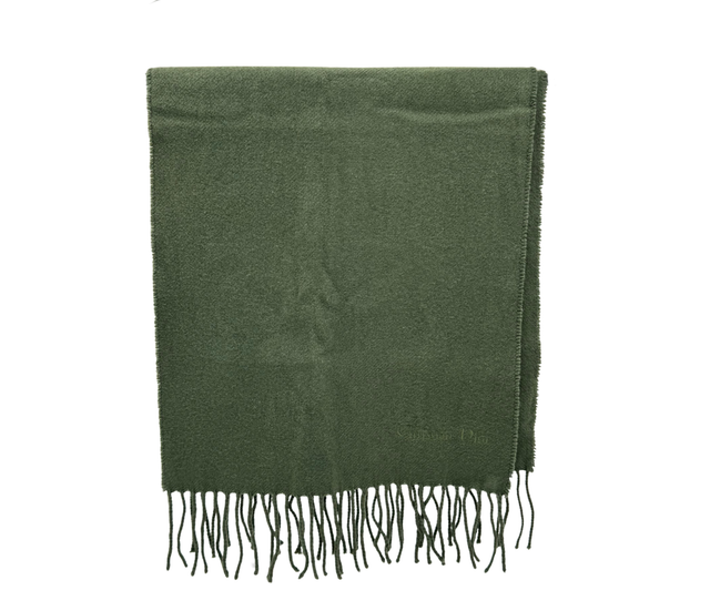 Christian Dior – Écharpe en Laine Vert