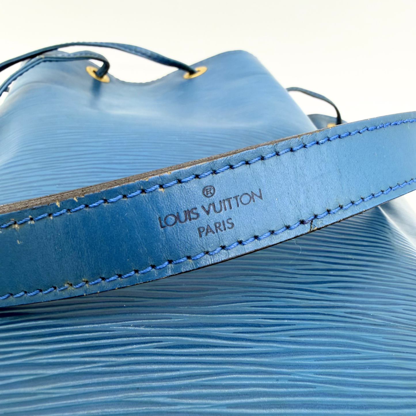 Louis Vuitton Grand Noé cuir Epi bleu