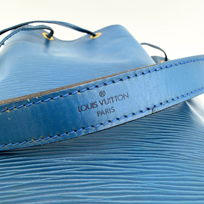 Louis Vuitton Grand Noé cuir Epi bleu