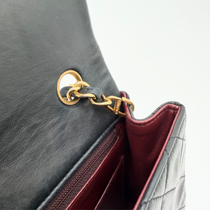 Chanel – Timeless Mini Square Classic Flap Cuir Noir Vintage
