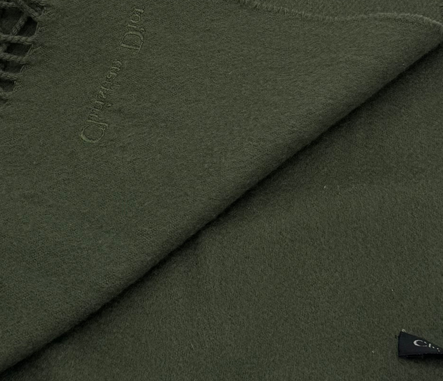 Christian Dior – Écharpe en Laine Vert