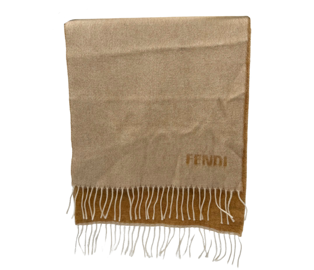Écharpe Fendi – Laine & Cachemire Beige
