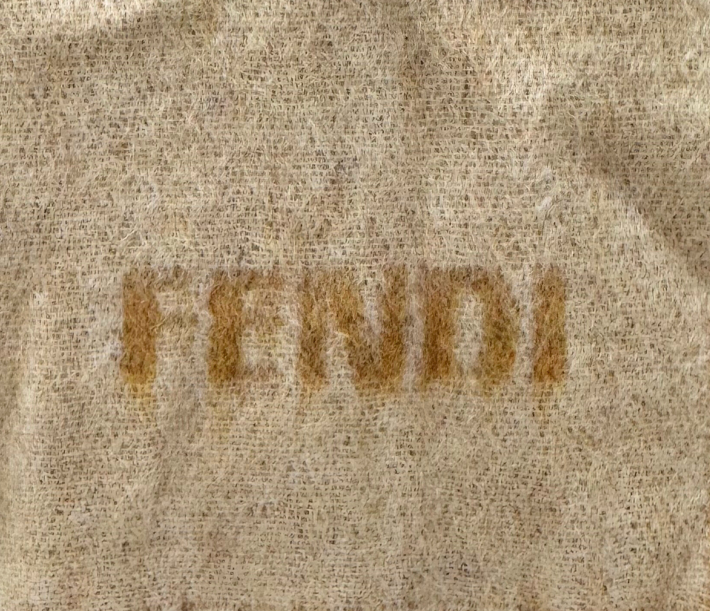 Écharpe Fendi – Laine & Cachemire Beige