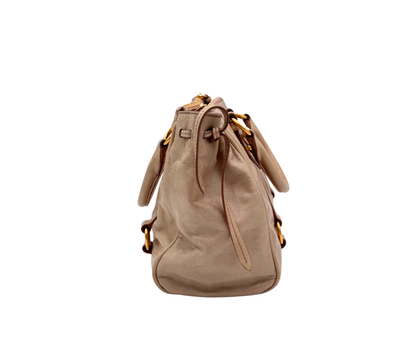 Miu Miu – Bow Bag en cuir beige