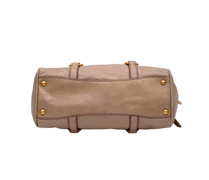 Miu Miu – Bow Bag en cuir beige