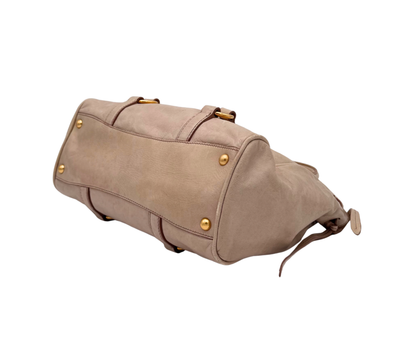 Miu Miu – Bow Bag en cuir beige