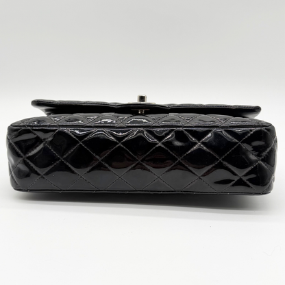 Chanel – Timeless Double Flap 25 cm Cuir Vernis Noir