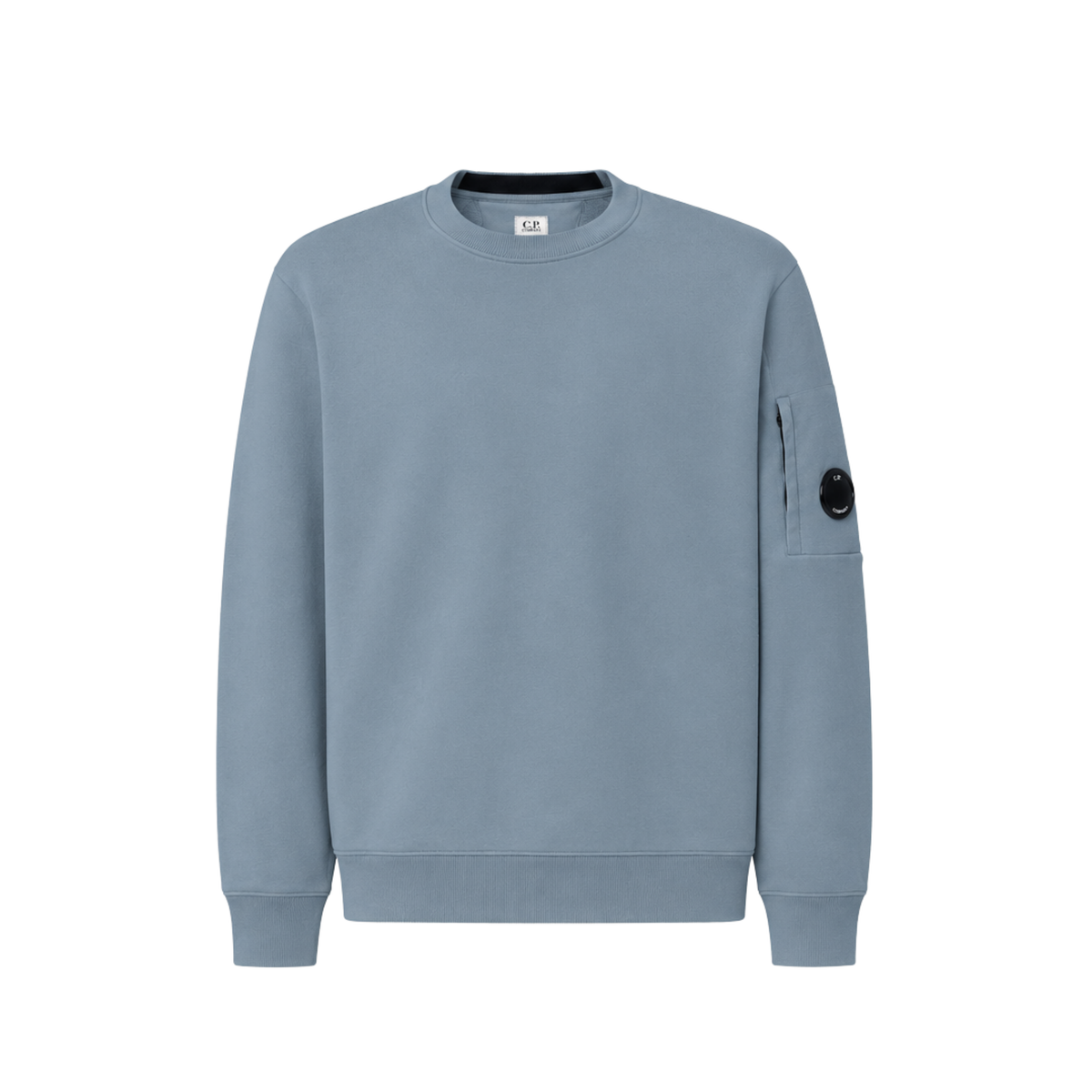 Sweat CP Company Diagonal Raised Fleece Lens Crewneck Blue