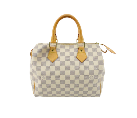 Louis Vuitton Speedy 25 -  Damier Azur (blanc)