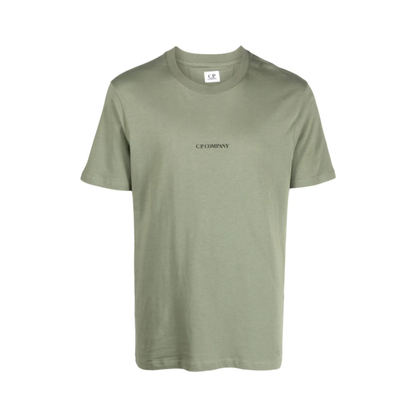 Tee Shirt CP Company Olive Green Jersey Chest Logo