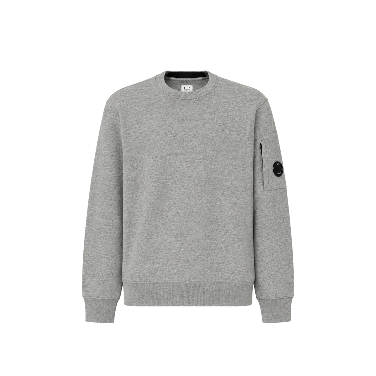 CP Company Sweatshirt - Crewneck Diagonal Raised Fleece Grey
