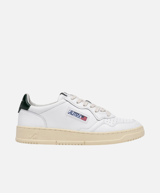 Autry Medalist Low White & Mountain Leather