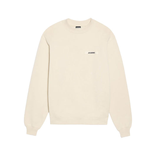 Jacquemus Sweatshirt Beige Logo Ruban