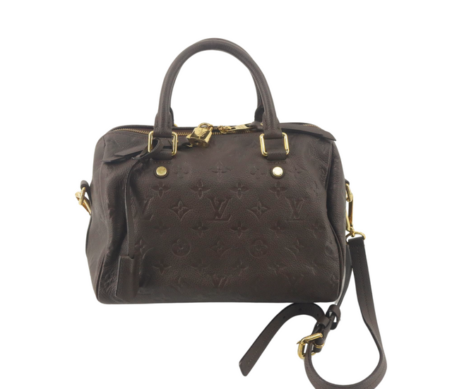 Louis Vuitton Speedy 25 Bandoulière – Cuir Monogram Empreinte Marron