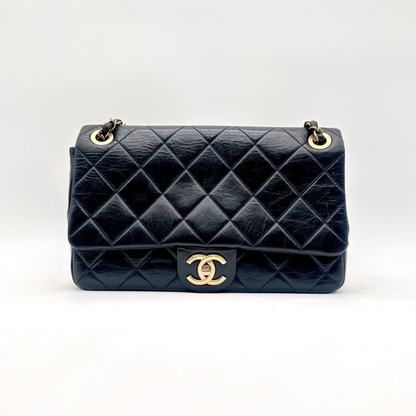 Chanel – Single Flap Agneau Noir