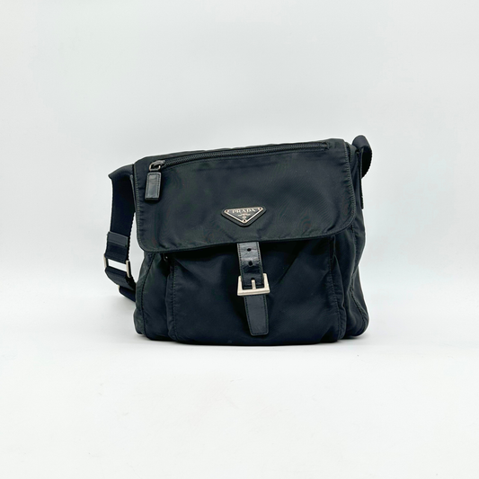 Prada – Sac bandoulière Nylon Noir