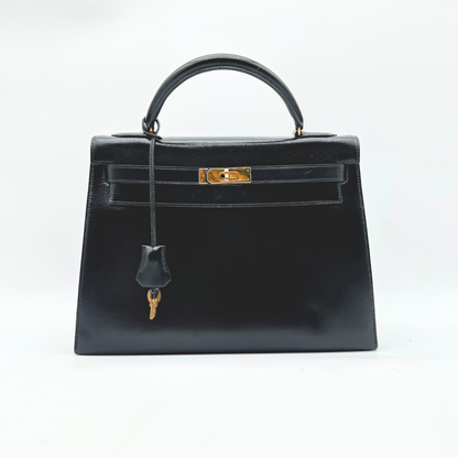 Hermès – Kelly 32 Box Calf Noir