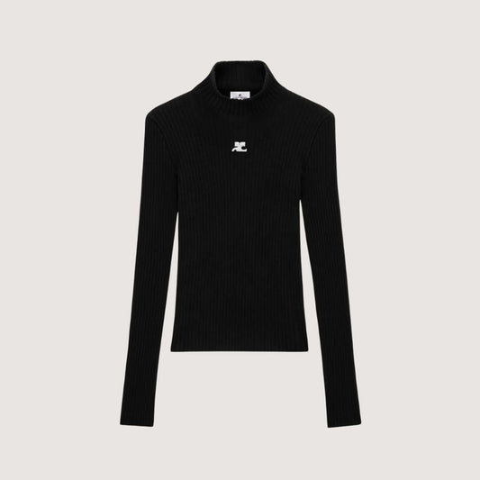 Courrèges Pull Réédition Manches Longues Noir
